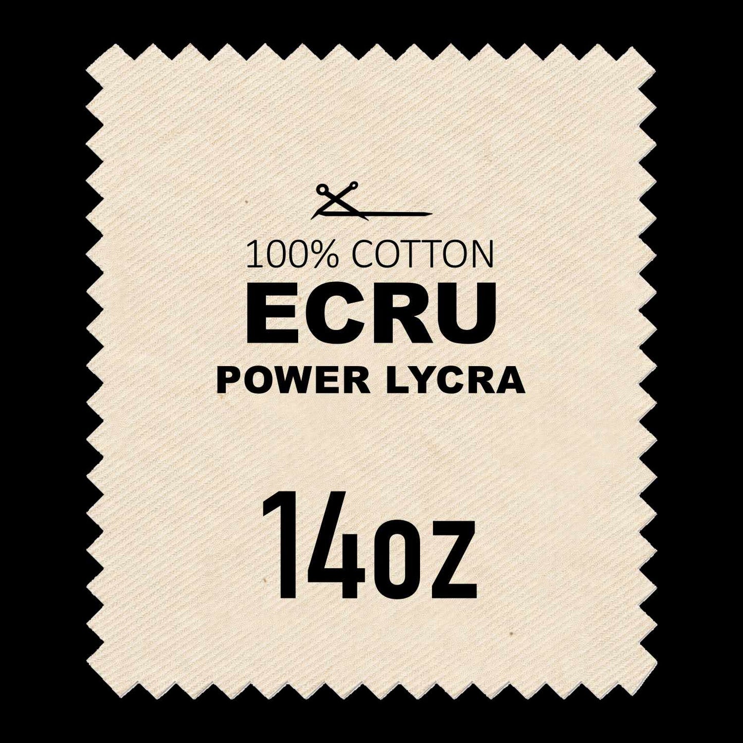 ECRU COTTON POWER LYCRA - 52* Width / 14oz