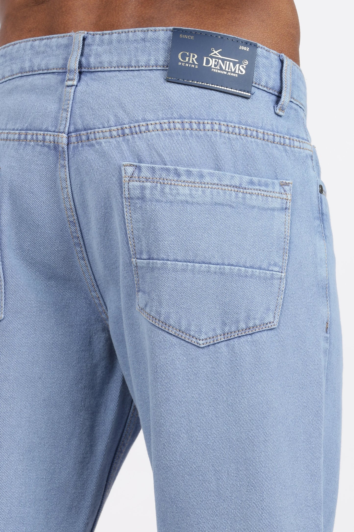 Mens Regular Fit Jeans - Ice Blue - GR DENIMS