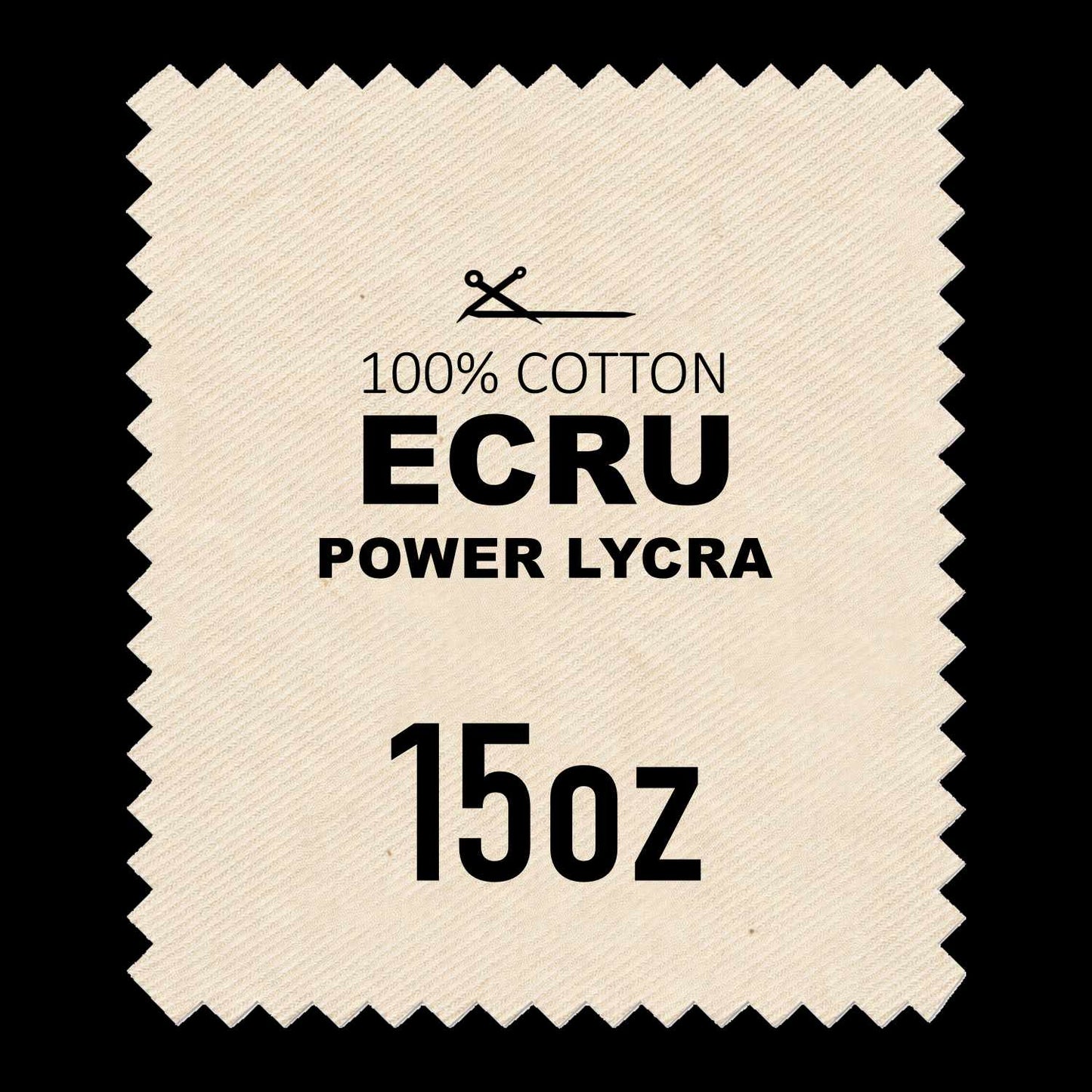 ECRU COTTON POWER LYCRA - 51* Width / 15oz