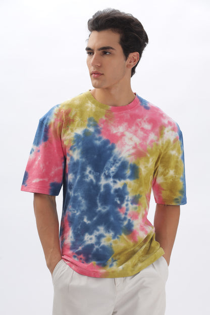 Rainbow Oversized Tie-Dye T-Shirt – 100% Cotton, 240 GSM (BULK ONLY)