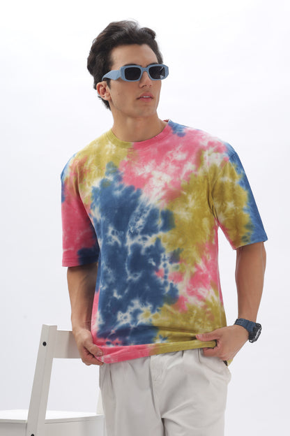 Rainbow Oversized Tie-Dye T-Shirt – 100% Cotton, 240 GSM (BULK ONLY)