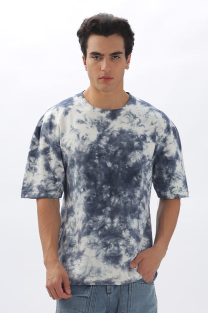 Grey Smoke Oversized Tie-Dye T-Shirt – 100% Cotton, 240 GSM (BULK ONLY)