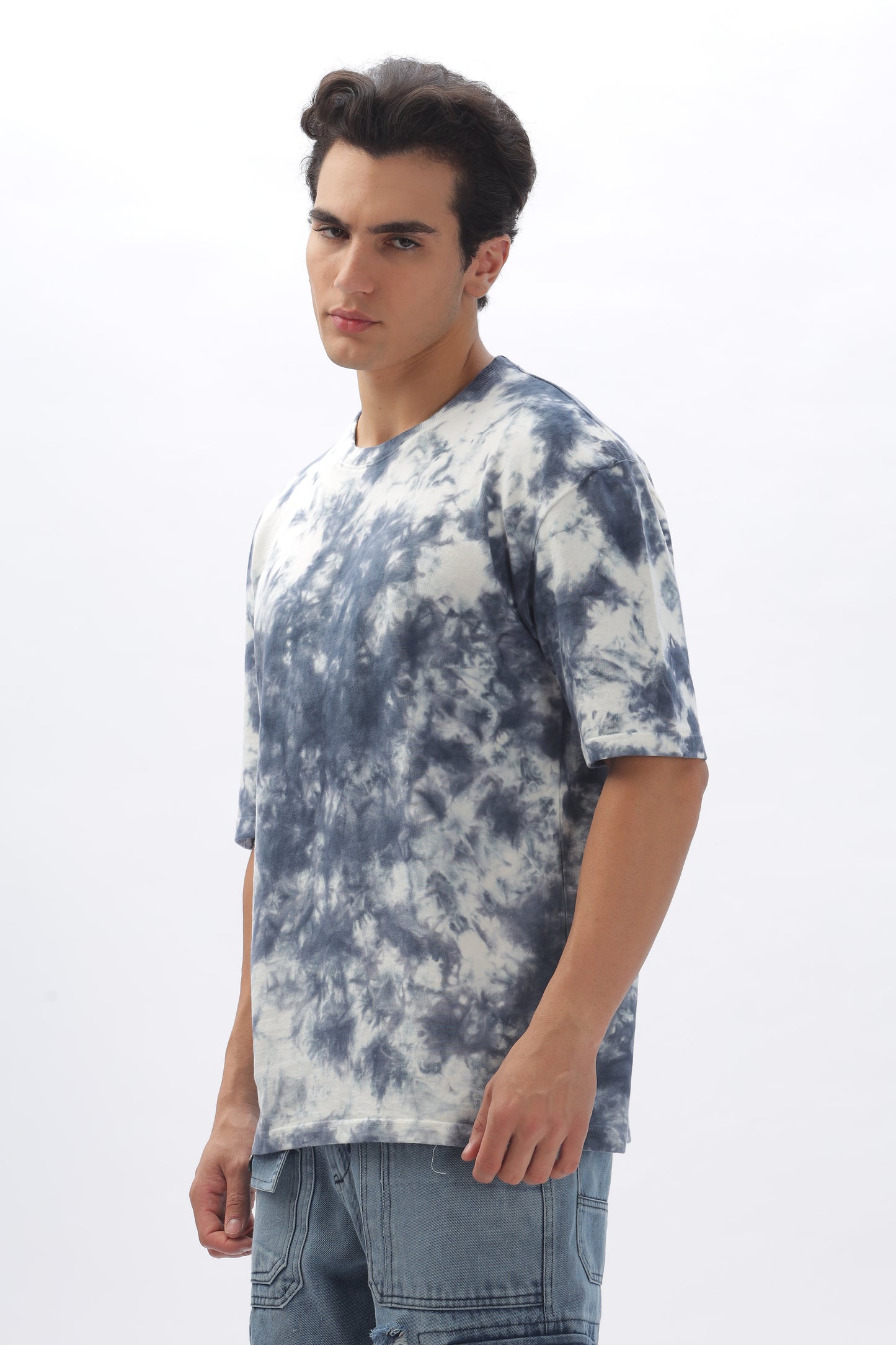 Grey Smoke Oversized Tie-Dye T-Shirt – 100% Cotton, 240 GSM (BULK ONLY)