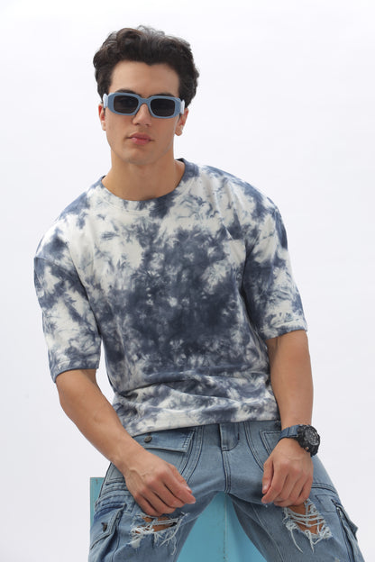 Grey Smoke Oversized Tie-Dye T-Shirt – 100% Cotton, 240 GSM (BULK ONLY)