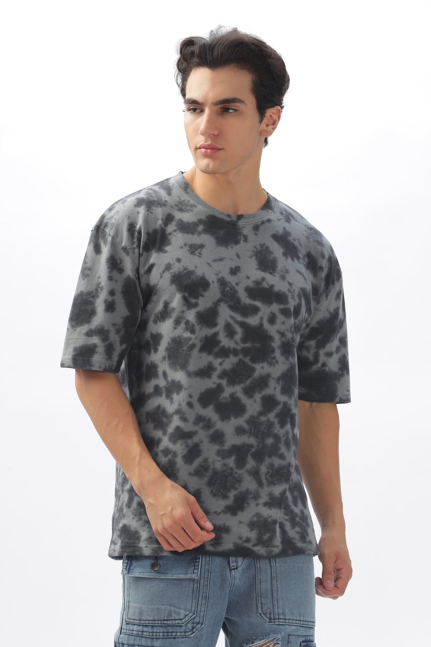 Black horse Oversized Tie-Dye T-Shirt – 100% Cotton, 240 GSM (BULK ONLY)