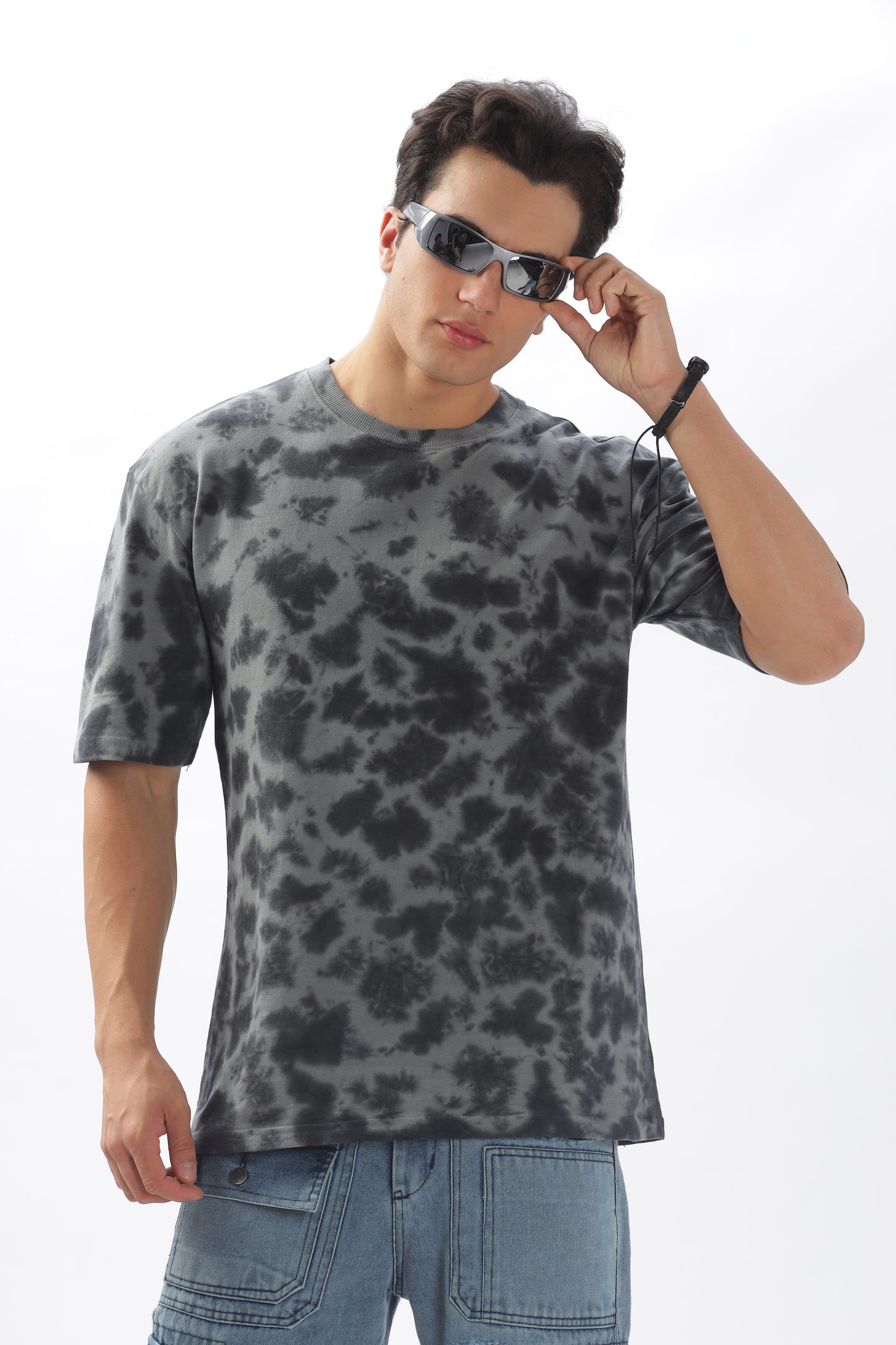 Black horse Oversized Tie-Dye T-Shirt – 100% Cotton, 240 GSM (BULK ONLY)