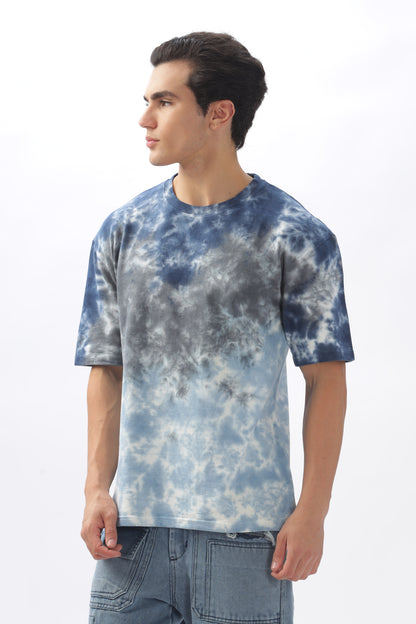 Liquid fall Oversized Tie-Dye T-Shirt – 100% Cotton, 240 GSM (BULK ONLY)