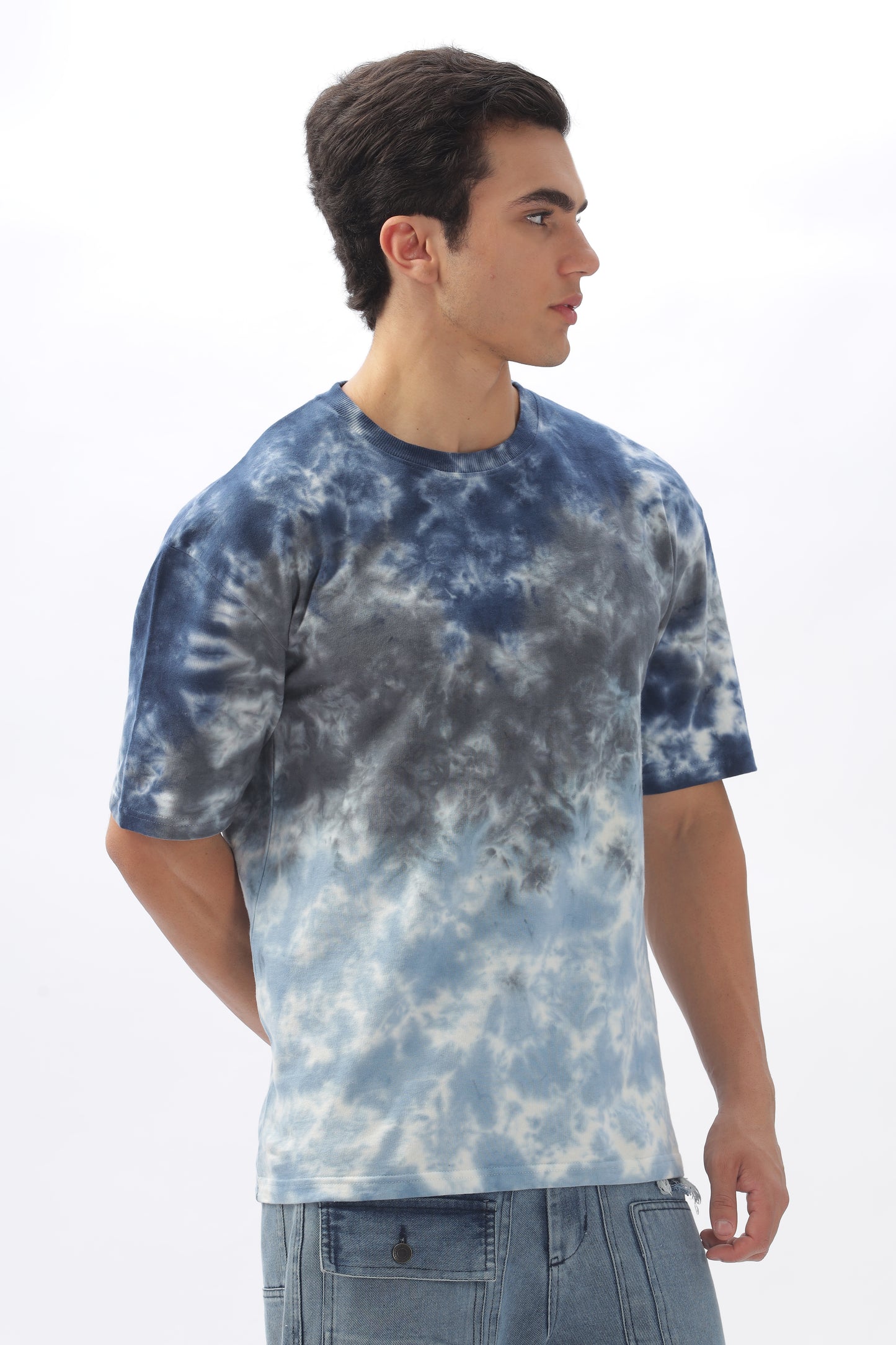 Liquid fall Oversized Tie-Dye T-Shirt – 100% Cotton, 240 GSM (BULK ONLY)