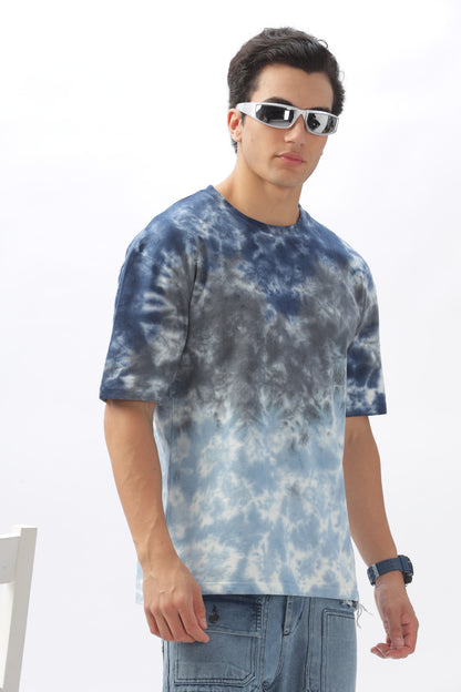 Liquid fall Oversized Tie-Dye T-Shirt – 100% Cotton, 240 GSM (BULK ONLY)