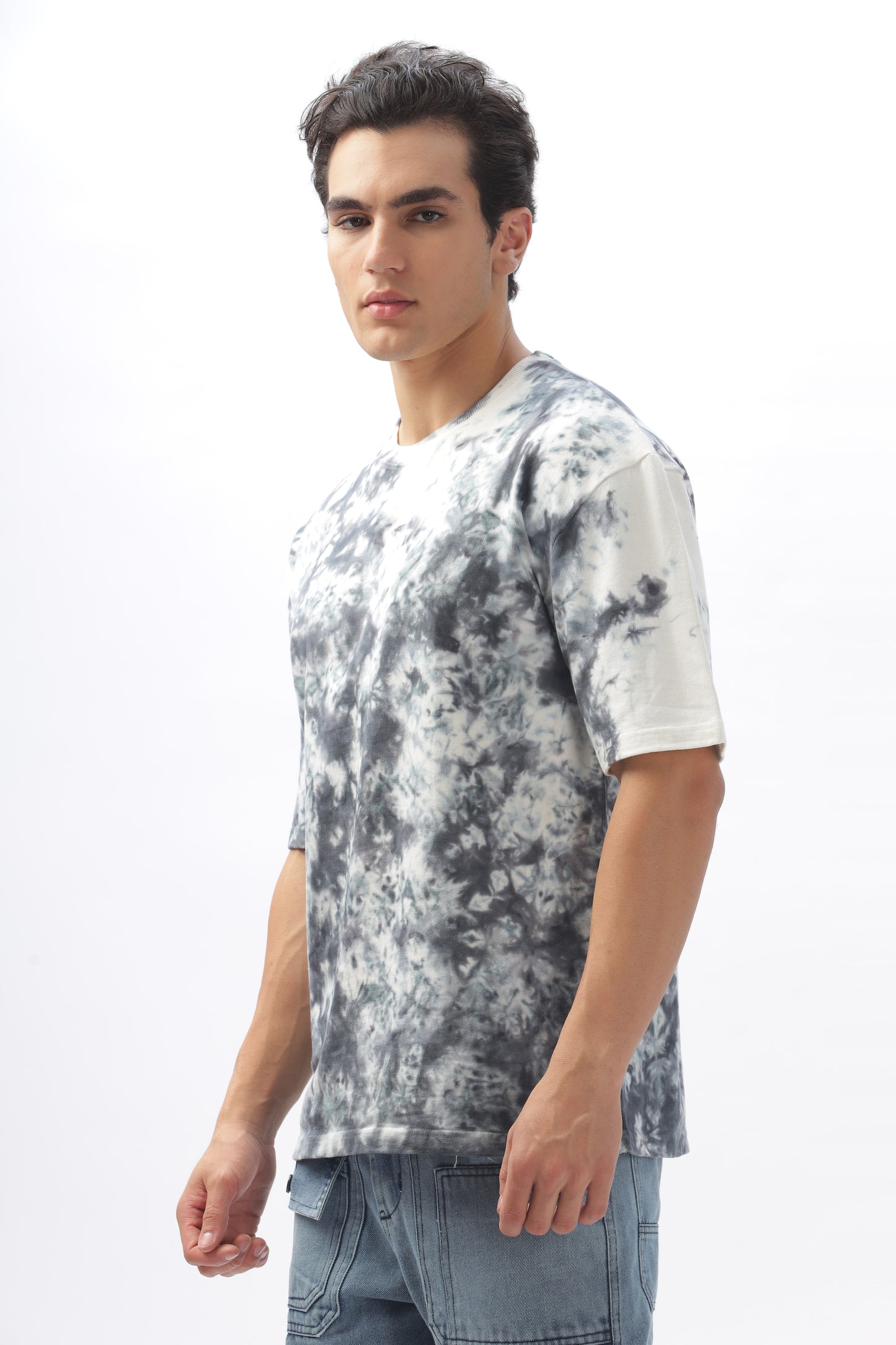 Ash Oversized Tie-Dye T-Shirt – 100% Cotton, 240 GSM (BULK ONLY)