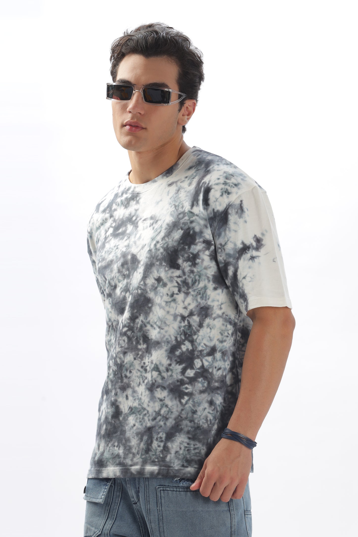 Ash Oversized Tie-Dye T-Shirt – 100% Cotton, 240 GSM (BULK ONLY)