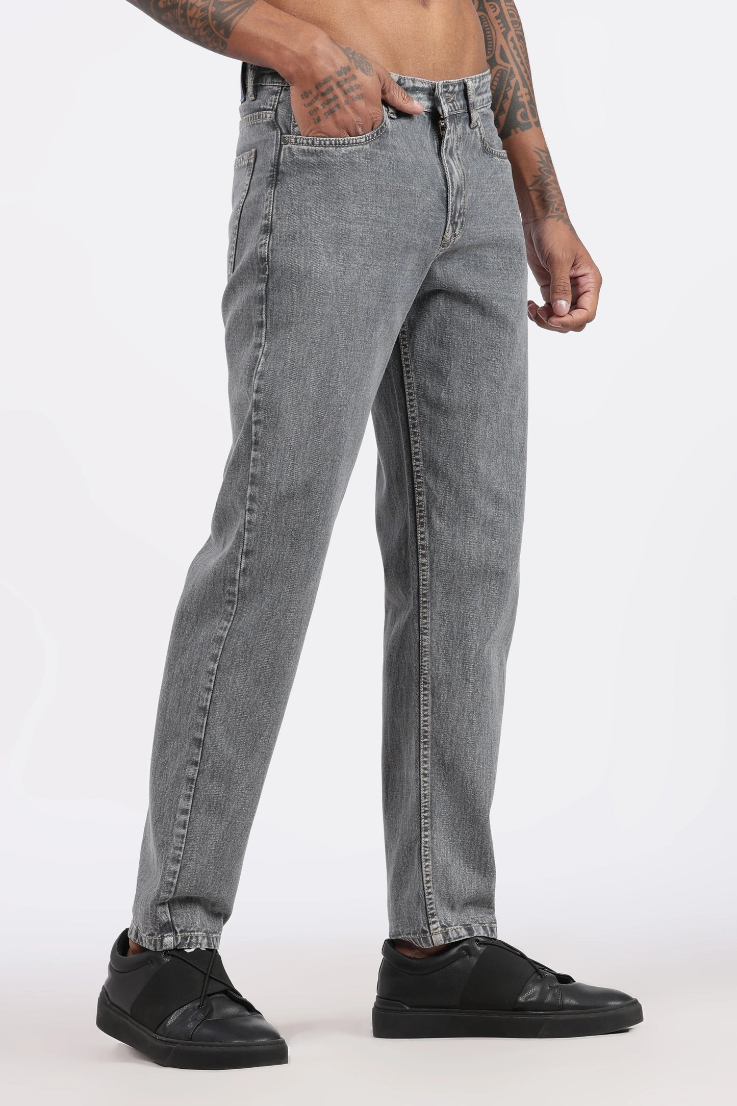 MENS MOM FIT - CLASSIC GREY DENIM JEANS (Copy) - GR DENIMS