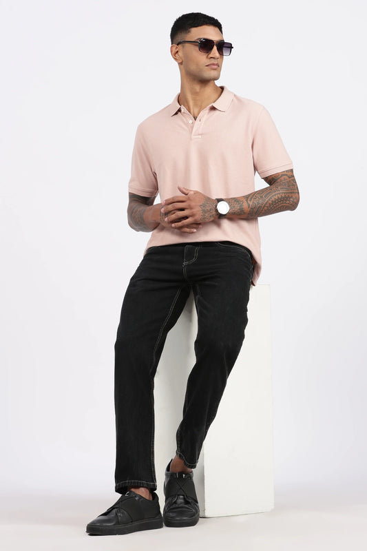 MENS MOM FIT - JET BLACK DENIM JEANS - GR DENIMS