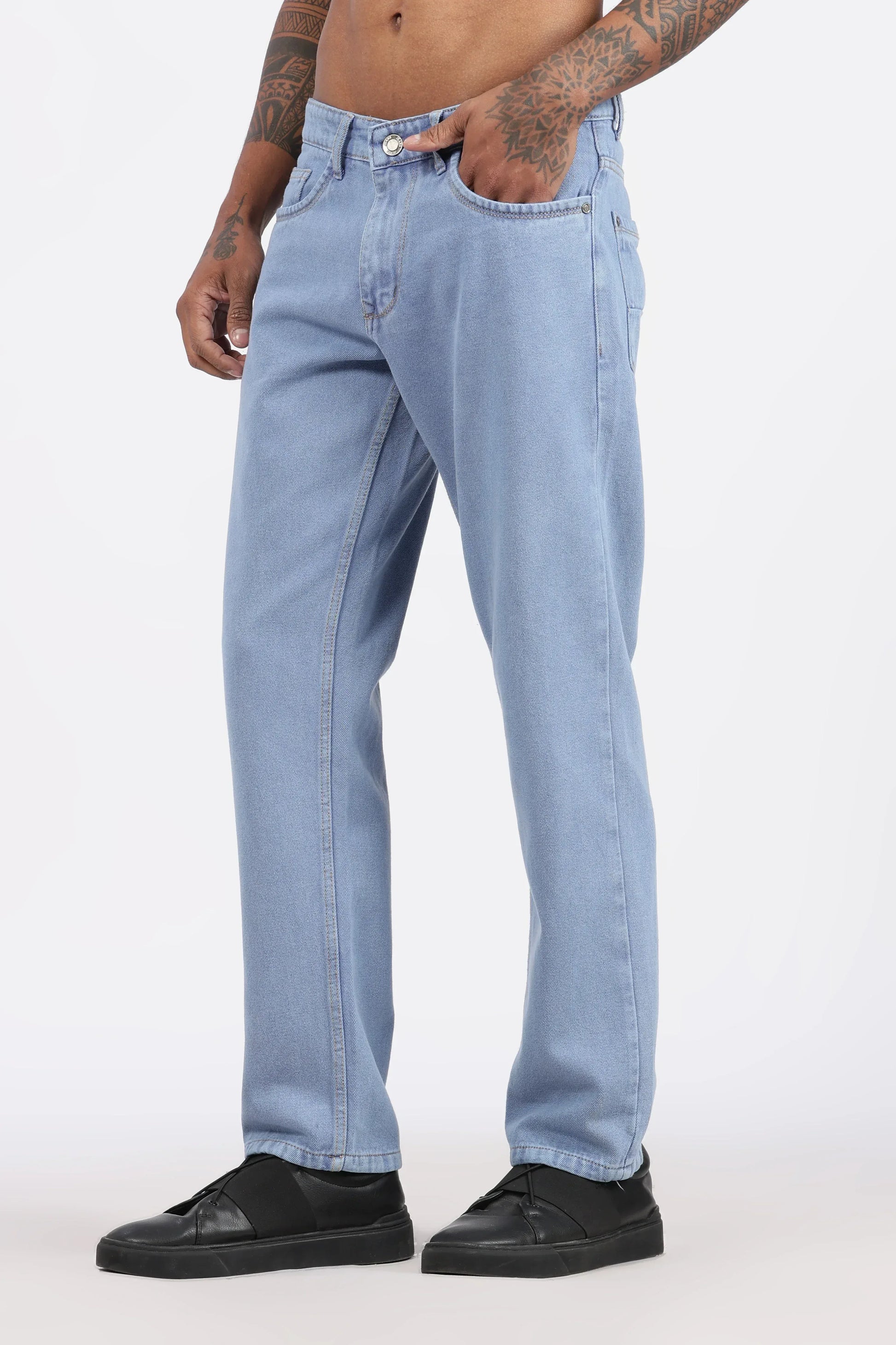Mens Regular Fit Jeans - Ice Blue - GR DENIMS