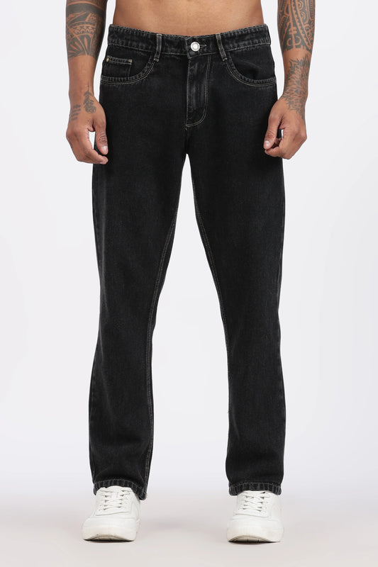 Men's Regular Fit Jeans - Charcoal Black - GR DENIMS
